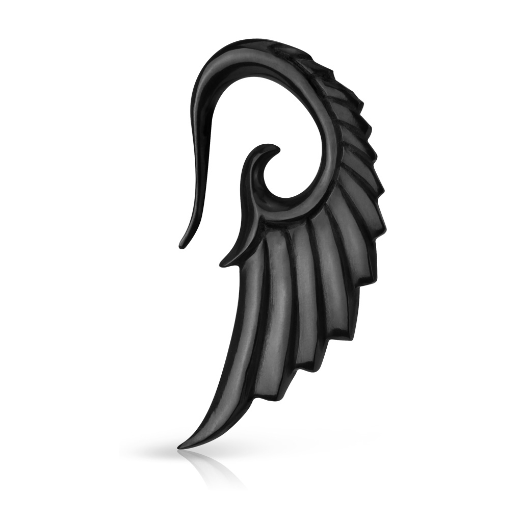 Expander ureche în formă de aripi înger sculptate în corn