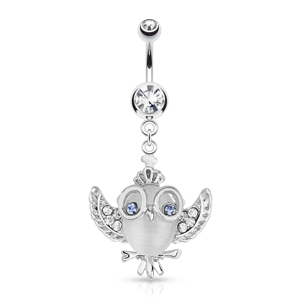 Piercing de buric cu bufntita din piatra