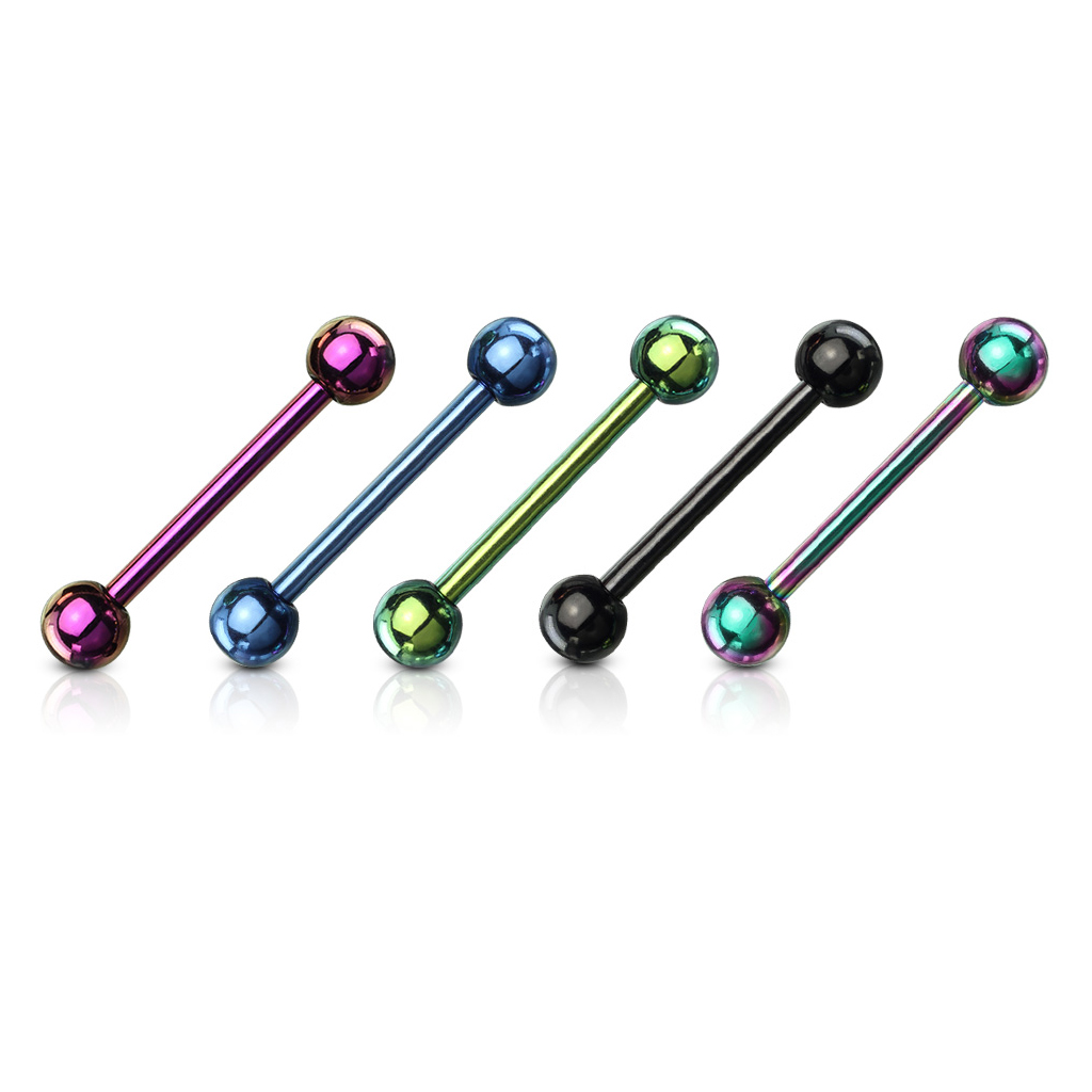 Set de 5 cercei piercing de limbă placate cu titan